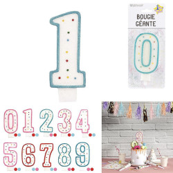 BOUGIE ANNIVERSAIRE GEANTE 12.7 CM