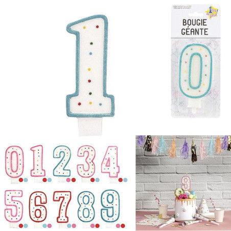 BOUGIE ANNIVERSAIRE GEANTE 12.7 CM