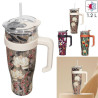 Mug de transport Miami Winter Flower 1.2 L - Idéal pour vos clients
