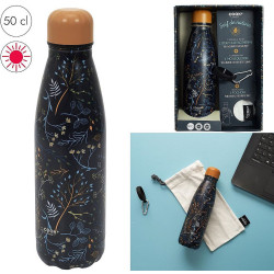 COFFRET BOUTEILLE ISOTHERME FLEURIE 50 CL