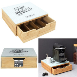 PORTE CAPSULE TIROIR BOIS ET VERRE BROOKLYN