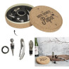 COFFRET A VIN EN LIEGE 4 PIECES PAPA