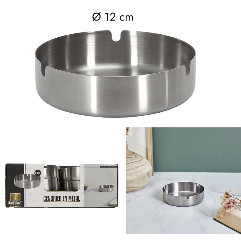 CENDRIER METAL DIAMETRE 12 CM