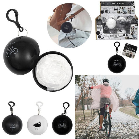 CAPE DE PLUIE BOULE TRANSPORT VELO 127*130 CM