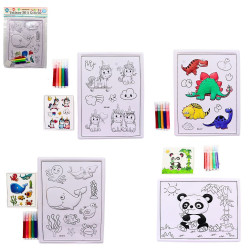 ALBUM A COLORIER 3D AVEC 5 FEUTRES