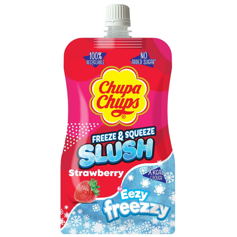 CHUPA CHUPS FRAISE SLUSH ICE POUCHES 250 ML