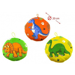 PELUCHE COUSSIN DINOSAURE 20 CM IMPRIME 3 ASSORTIS
