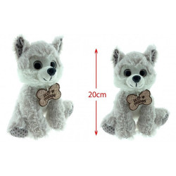 PELUCHE HUSKY 20 CM