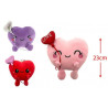 PELUCHE COEUR 23 CM 3 COLORIS ASSORTIS