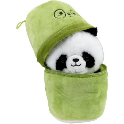 PELUCHE PANDA DANS SON SAC DE TRANSPORT 26 CM
