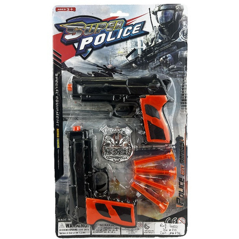 PANOPLIE DE POLICE 2 REVOLVERS ET 4 FLECHES