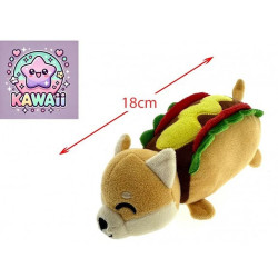 PELUCHE HOT DOG CHIEN KAWAII 18 CM