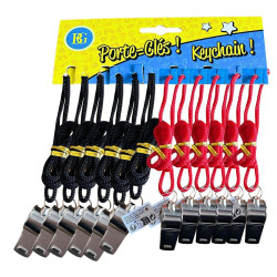 SIFFLET METAL 4 CM AVEC CORDON