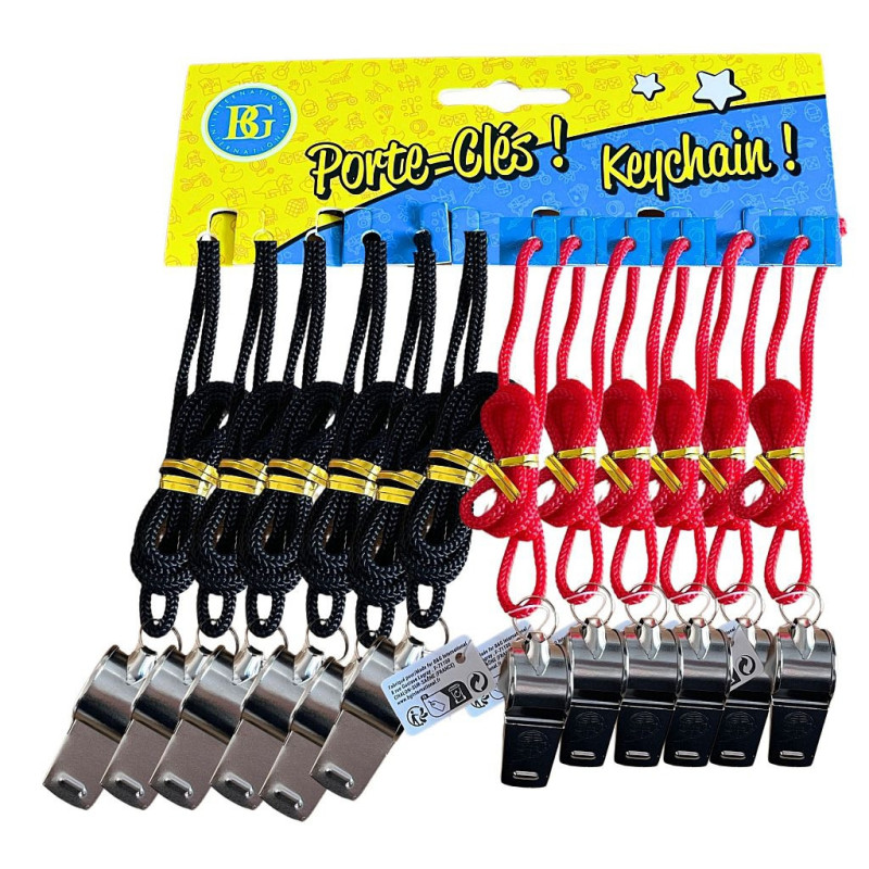SIFFLET METAL 4 CM AVEC CORDON