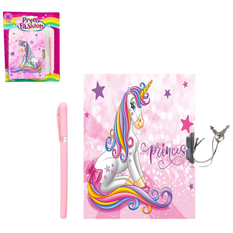 CARNET SECRET LICORNE 14.5*11 CM