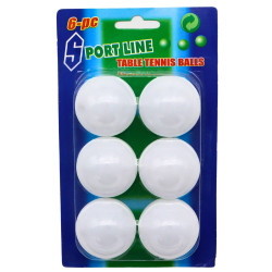 LOT DE 6 BALLES DE PING PONG 4 CM