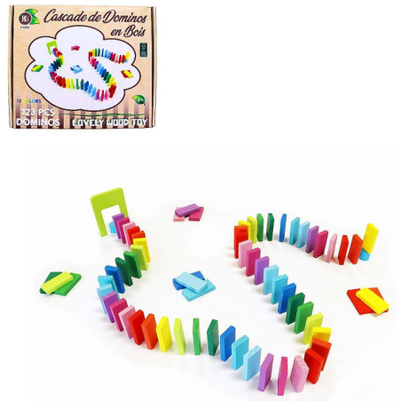 JEU DE BOIS DOMINOS CASCADE 123 PIECES