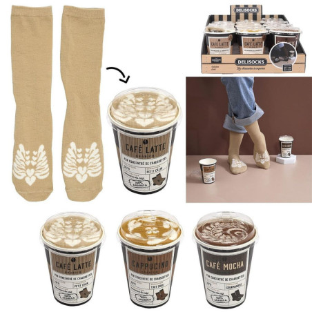 Chaussettes Delisocks Café - Cadeau original pour professionnels
