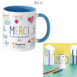 MUG MERCI MAITRESSE 30 CL - Cadeau original pour les enseignants