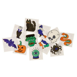 Lot 12 Tatouage Halloween - Idéal pour vos animations effrayantes!