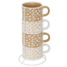 COFFRET RACK 4 MUGS LEOPARDI 20 CL