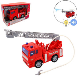 CAMION POMPIER 20 CM LANCE EAU AVEC SON ET LUMIERE