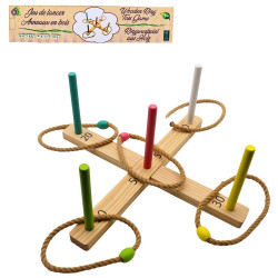 JEU BOIS ANNEAUX 45*45*14.5 CM