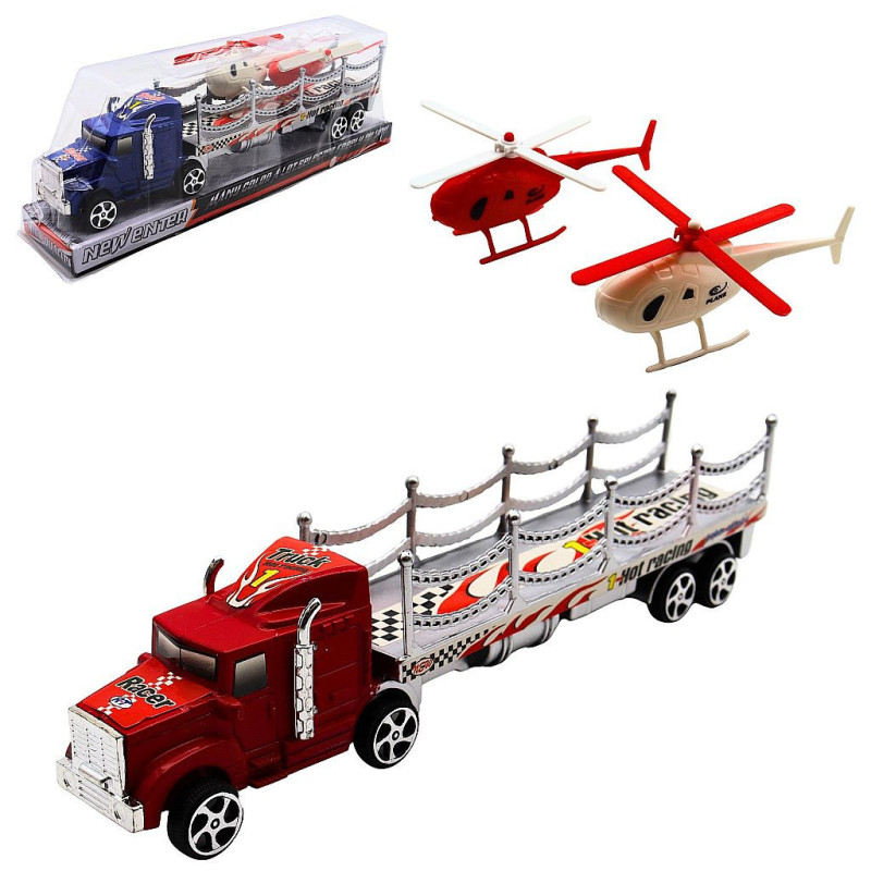 CAMION DE TRANSPORT 2 HELICO 23 CM