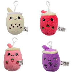 Porte-clé peluche Bubble Tea 10 cm - Succès auprès de vos clients !