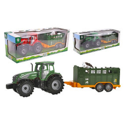 TRACTEUR REMORQUE VERT 44 CM FRICTION