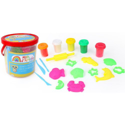 SEAU AVEC 5 POTS PATE A MODELER 65 GR ET 12 ACCESSOIRES