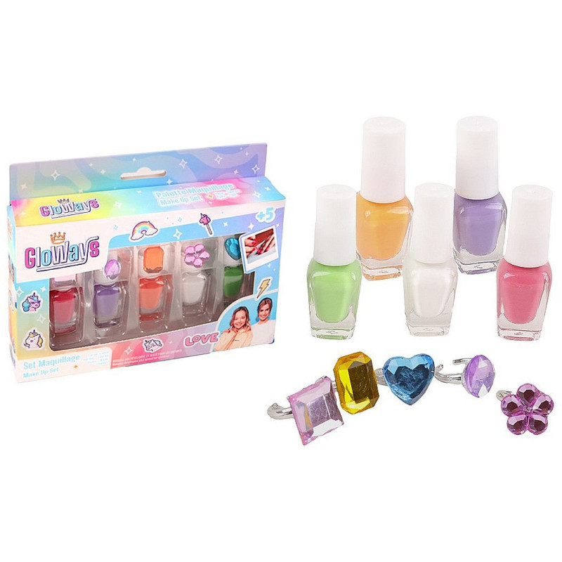 COFFRET DE 5 VERNIS A ONGLES GLOWAYS