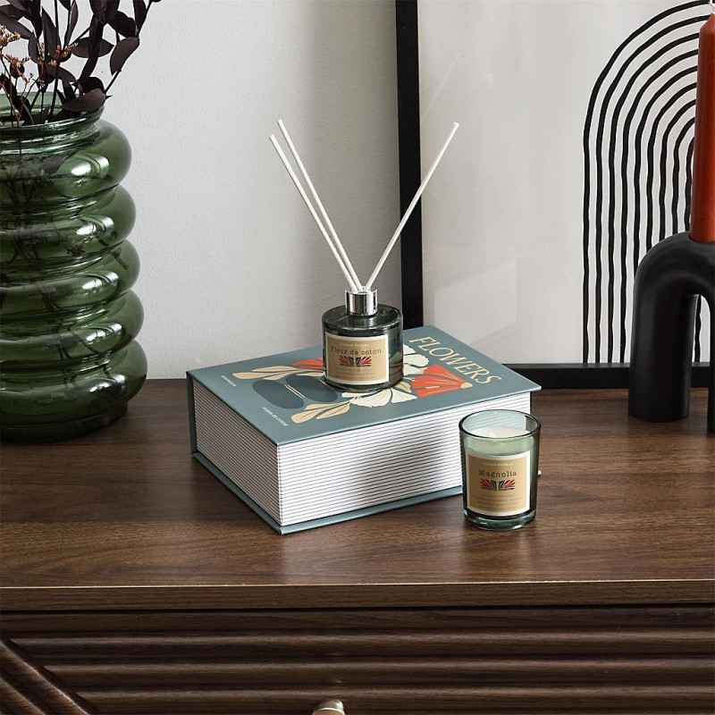 COFFRET FLOWER AVEC BOUGIE PARFUMEE ET DIFFUSEUR