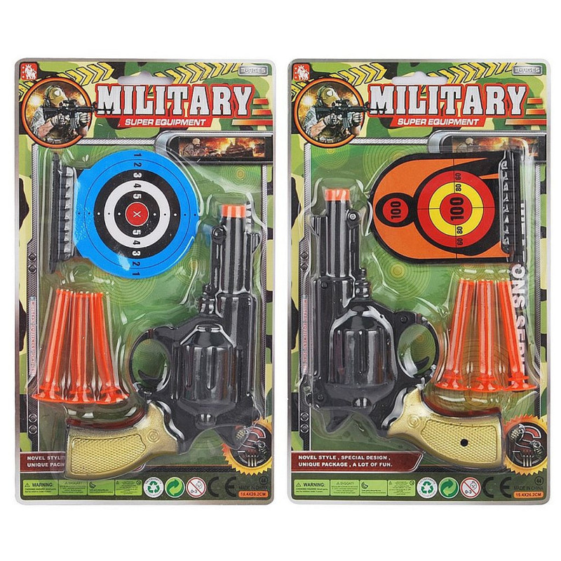 PANOPLIE PISTOLET MILITARY 3 FLECHES ET 1 CIBLE