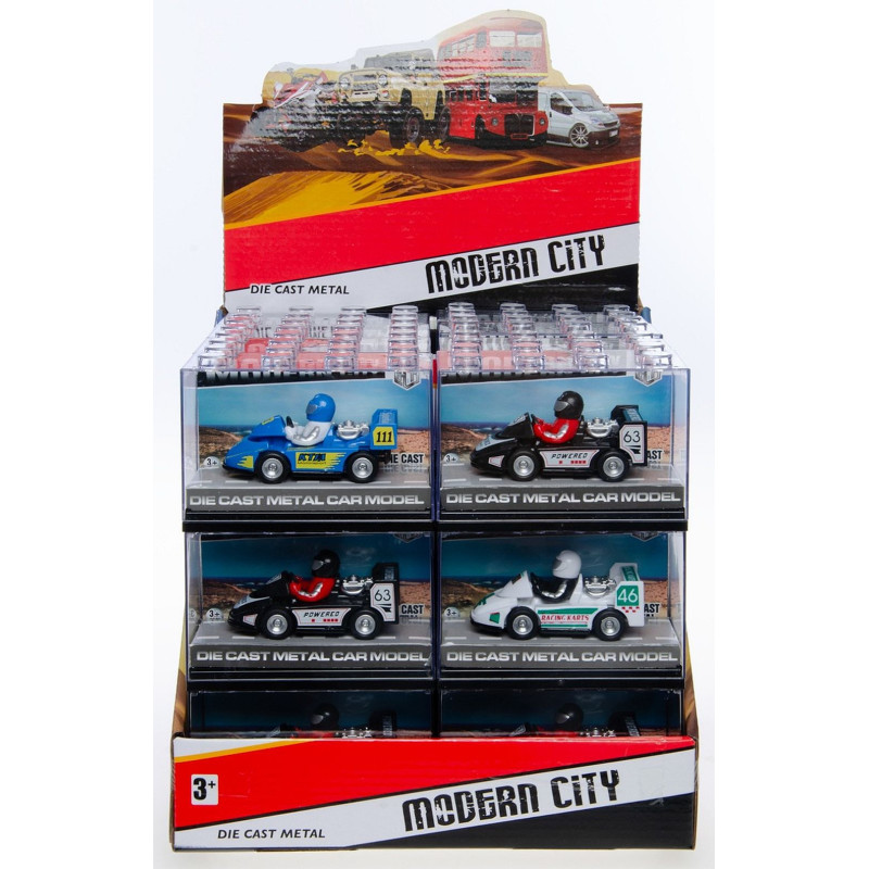 KARTING METAL 9 CM FRICTION BOITE COFFRET