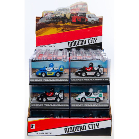 KARTING METAL 9 CM FRICTION BOITE COFFRET