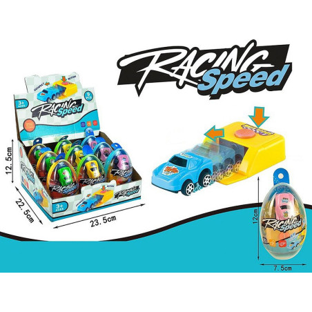 OEUF 12 CM VOITURE LANCEUR RACING SPEED