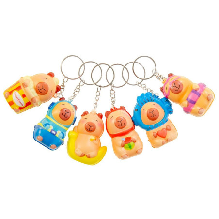 Porte-clé Squishy Capybara 5 cm - Grossiste Porte-clé