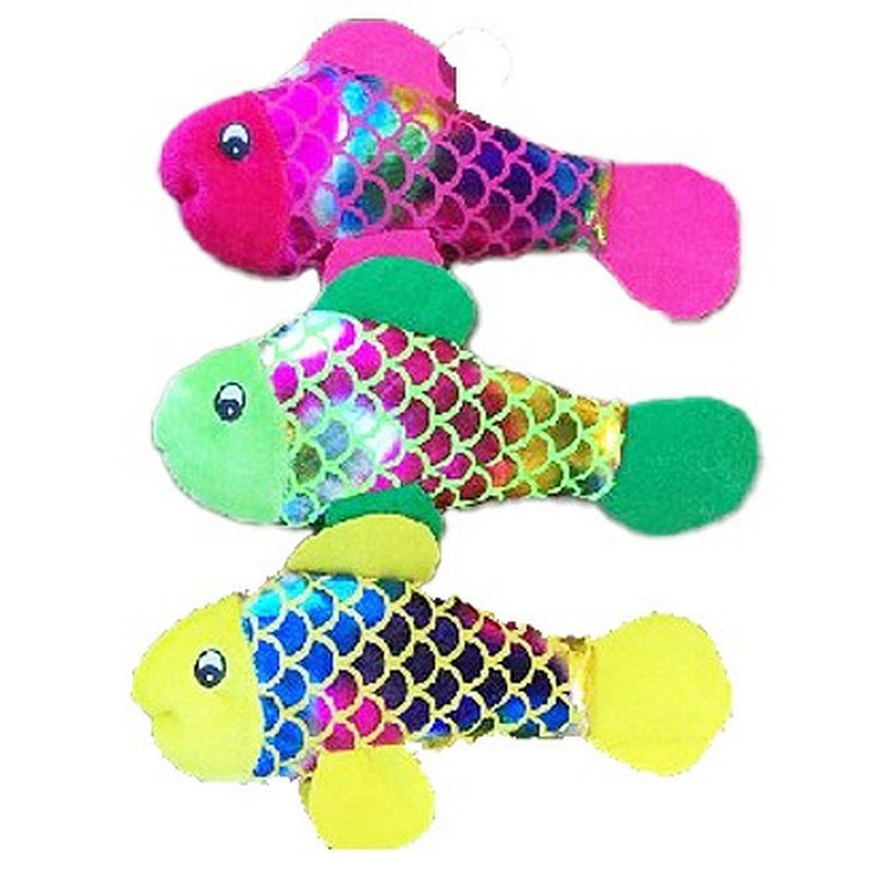 PELUCHE POISSON FLUO BRILLANT 27 CM