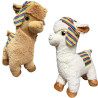 PELUCHE LAMA BEIGE ET BLANC 80 CM