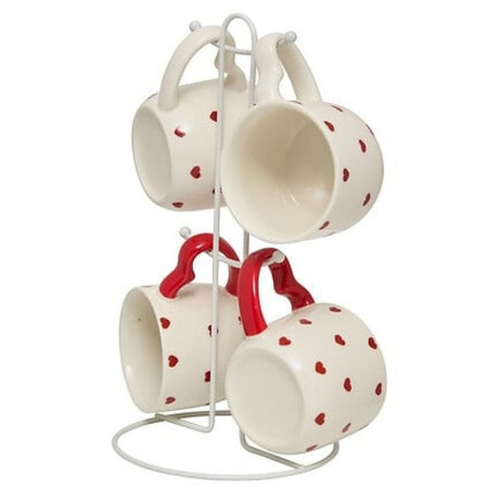 SERCICE RACK 4 MUGS VALENTINE 22 CL