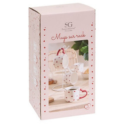 SERCICE RACK 4 MUGS VALENTINE 22 CL