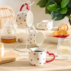 SERCICE RACK 4 MUGS VALENTINE 22 CL