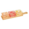 SERVICE APERITIF FRUITY 4 PIECES ET PLATEAU BAMBOU