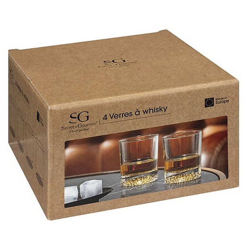 COFFRET 4 VERRE A WHISKY BAS ARTICO 30 CL