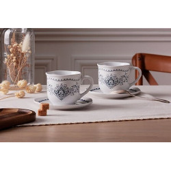 COFFRET 2 TASSES ET SOUS TASSES COTTAGE 18 CL