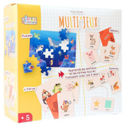 BOITE COFFRET DE JEUX EDUCATIFS 4 EN 1
