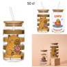CANETTE EN VERRE AVEC PAILLE CAPYBARA 45 CL