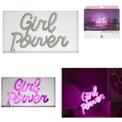 LAMPE ACRYLIQUE LED EFFET NEON GIRL POWER
