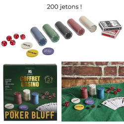 JEU DE CASINO BOITE DE 200 JETONS